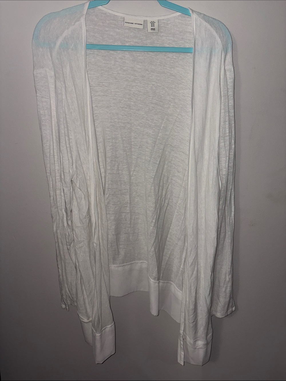 Adrienne Vittadini Ivory Short Sleeve Knit Top